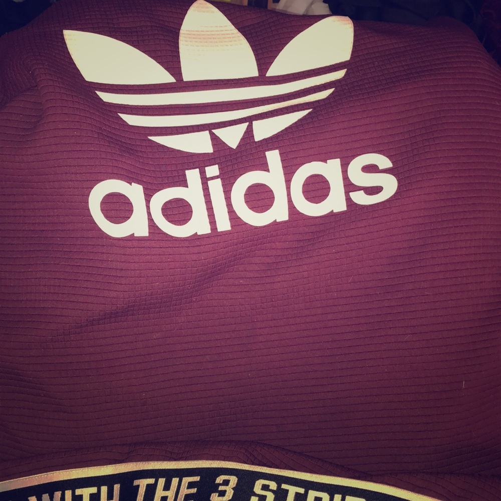 Maroon adidas sweatshirt